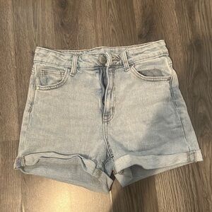 blue jean shorts
